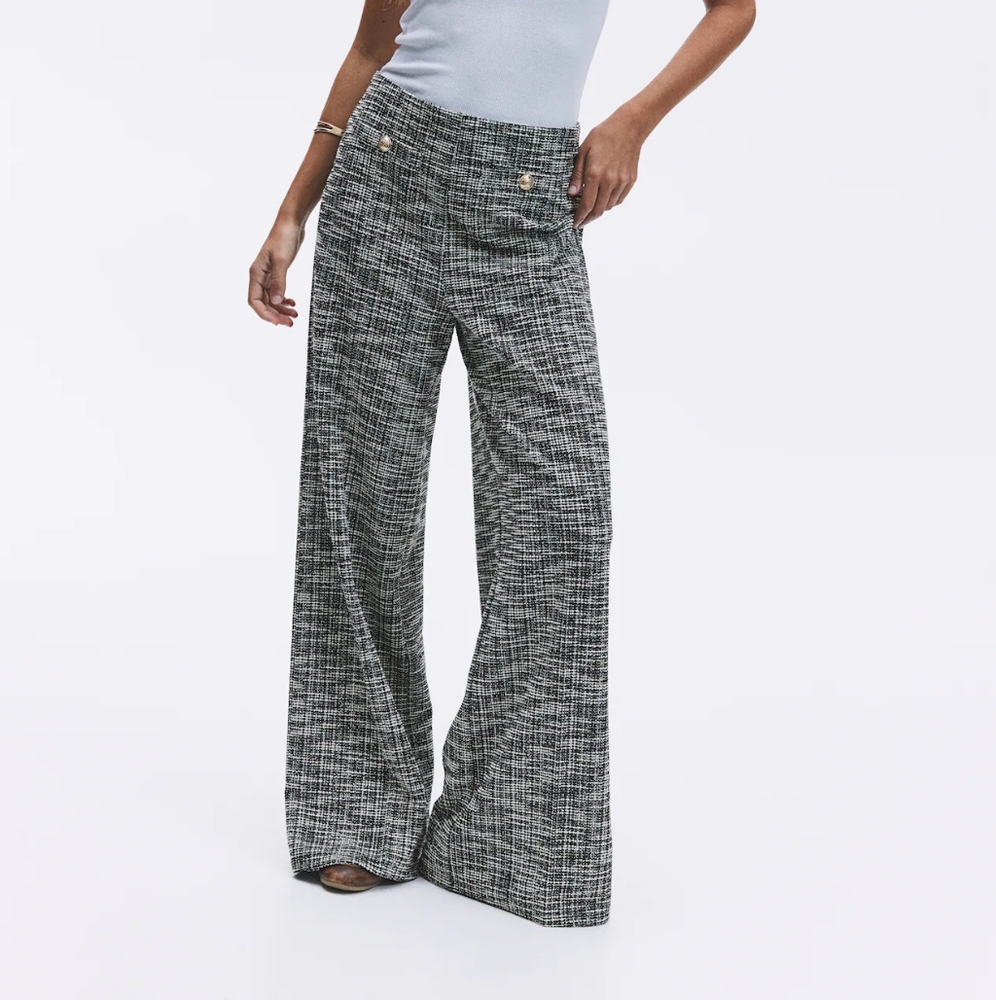 Chic Black and White Women's Pants
